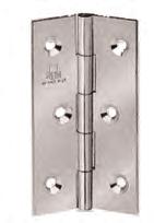 Hinges All of our extensive range of hinges are cast or extruded in brass or gunmetal and fitted with pins of the same material. Most items can be chrome plated to special order.
