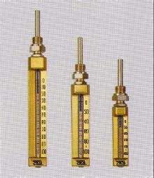 Industrial Thermometers Details of Design Casings Aluminum, V-shaped, completely polished, gold-colored anodized (or silvercolored upon request). Numerals of reading scale printed on the right side.