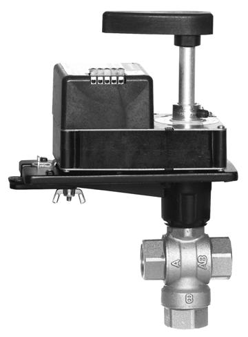 The bracket design allows the actuator to be mounted on the valve in any of four positions.