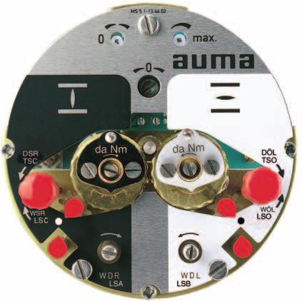 Operation instructions with actuator controls AUMA MATIC AM 01.1 17. Setting the potentiometer (option) For remote indication Move valve to end position CLOSED. Pull off indicator disc.