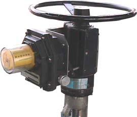 The VPI-M is mounted under the hand wheel and is made as an integral part of the valve.