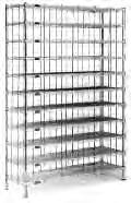 Catalog Section 4 CLEANROOM/LAB EQUIPMENT Shoe Racks EG04.09 (Patent #5,390,803) Wire shelves offer the optimum combination of laminar flow and ventilation for the storage of cleanroom shoes.