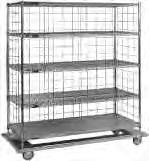 HEALTHCARE Catalog Section 5 Linen Carts EG05.02 STANDARD Four chrome-plated wire shelves. One solid stainless steel shelf. Chrome-plated 63 (1600mm) posts.