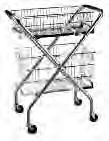 SHS2424-1W-ADA 3382 Basket Carts EG05.04 Collapsible X-frame is ideal for mail, pharmacy, lab, medical records and other small tasks.