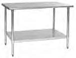 TABLES Catalog Section 10 Worktables with Stainless Steel Flat Top & Galvanized Legs/Undershelf s EG10.40A For FLEX-MASTER overshelf kits, see pages 167. For drawer kits, see page 173.