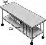 TABLES Catalog Section 10 - Options / Accessories / Replacements - EG10.50 Please allow six to eight weeks shipping cycle for custom fabrication after receipt of approved drawings.