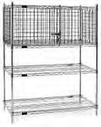 Catalog Section 1 SHELVING / RETAIL DISPLAY Security Modules EG01.16 INCLUDES: End panels. Rear panel. Door(s). Fits in between two wire shelves spaced 20 (508mm) apart.