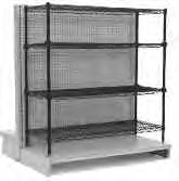 Catalog Section 1 SHELVING / RETAIL DISPLAY Freestanding Gondola Inset Adjustable Wire Shelving Two Wire Shelves (top and bottom) Featuring patented QuadTruss Design, making shelves up to 25%