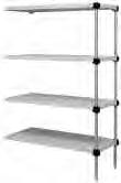 Catalog Section 1 SHELVING / RETAIL DISPLAY LIFESTOR Add-On Units EG01.12B INCLUDES: Two posts. Four shelves.