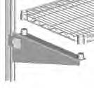 SHELVING / RETAIL DISPLAY Catalog Section 1 upright shelf ceiling bracket For Use with Both Standard Wire and Solid Shelving!