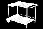 5 17 34 11 lb SIDE BAR 4164 - SIDE BAR/TROLLEY Removable aluminium table top Aluminium sheet table top