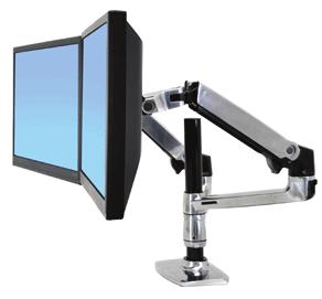 Dual Stacking Arm LX Wall Mount LCD Arm Screen 32 24 32 Weight Capacity 2.3-11.3 kg.