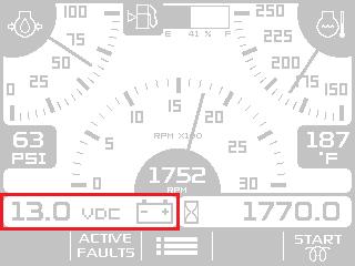 D. Engine Temperature - An analog temperature gauge displays the current engine temperature with options to change to display units in User Settings.