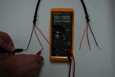 FLOW METER TROUBLESHOOTING ISOLATION OHM TEST STEP 2 Make OHM measurement between the
