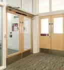 EXTERNAL DOORS ADM* states that a nonpowered manually operated entrance door, fitted with a selfclosing device capable of closing the door against wind forces and the resistance of draught seals, is