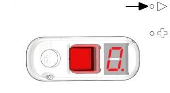 The motor will turn and the display will flash as shown iv). Open the door until it latches The unit is ready to learn v). Sound the alarm and push the red RELEASE button.