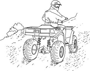 SAFETY Rider Safety POTENTIAL HAZARD Stalling, rolling backwards or improperly dismounting while climbing a hill. WHAT CAN HAPPEN The vehicle could overturn.