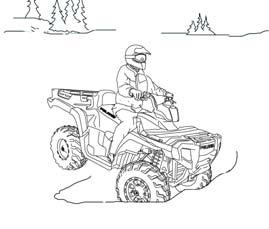 HOW TO AVOID THE HAZARD Never exceed the stated load capacity for this ATV. Cargo should be properly distributed and securely attached. Reduce speed when carrying cargo or pulling a trailer.