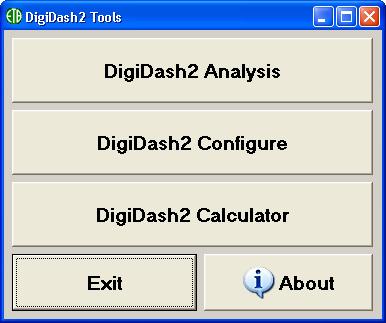 5 DigiTools PC Software Supplied free with the DigiDash 2 is a comprehensive software package.