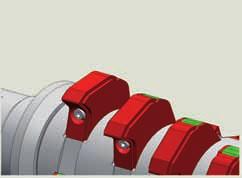 Shaft bearings are of the spherical roller type.