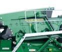 Hydraulic Screenbox Linkage Allows greater accessibility for screen changes and Ensures optimum screen