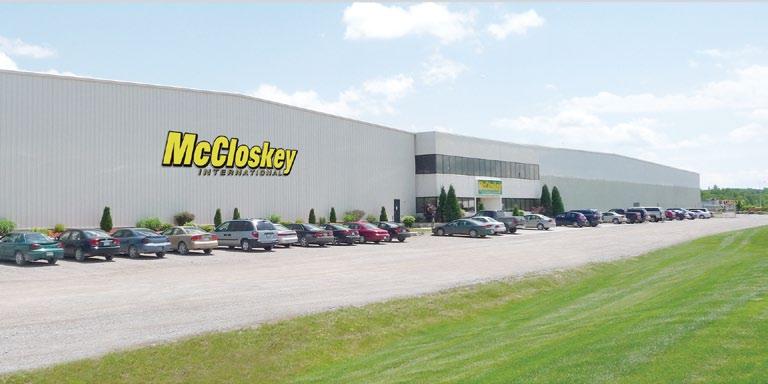 McCloskey Headquarters, Peterborough, Ontario, Canada Headquarters #1 McCloskey Road, RR#7 Peterborough, Ontario Canada, K9J 6X8 1-877-Trommel T (705) 295-4925 F (705) 295-4777