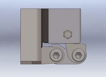 The hinge on the extended version creates a wider gap between the rear frame post and the door leaf when the