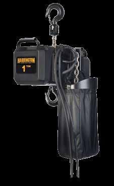 HARRINGTON TNER SERIES THEATRICAL CHAIN HOISTS TNER010L TNER010L SINGLE SPEED SPECIFICATIONS 9 Capacity (Tons) Product Code Standard Lift (ft) Standard Push Button Cord L* (ft) Lifting Speed (ft/min)