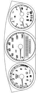 Instrument Panel Cluster B C D A E Your vehicle s instrument panel is equipped with this cluster or one very similar to it. The instrument panel cluster includes these key features: A. Tachometer B.