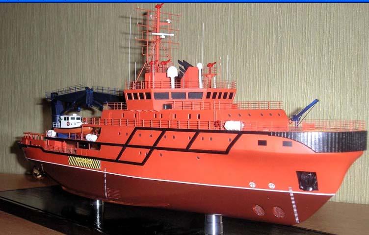 Multifunctional salvage and rescue vessel with power 4 MW, corresponds to Russian