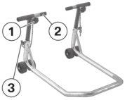 z Maintenance wheel stand and the rear wheel alone can fall over. Place the motorcycle on the center stand or an auxiliary stand before lifting it with the BMW Motorrad front wheel stand.