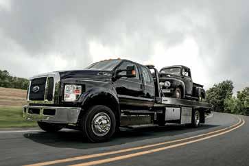 F-650/F-750 CHASSIS CABS DOWN TO BUSINESS WITH A BROAD RANGE OF UPFIT POSSIBILITIES, AMPLE FUEL TANK CAPACITY AND TOUGH DIESEL OR GAS ENGINE OPTIONS.