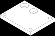 1810953 Base plate flush mount LEFT Intermediate post