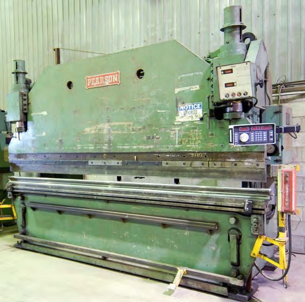 back gauge, SHADOW V light curtains s/n 5976-5 Pearson 175 ton x 12 hydraulic press brake ProxY BIDDING If you are unable to attend this auction, we would be pleased to act as