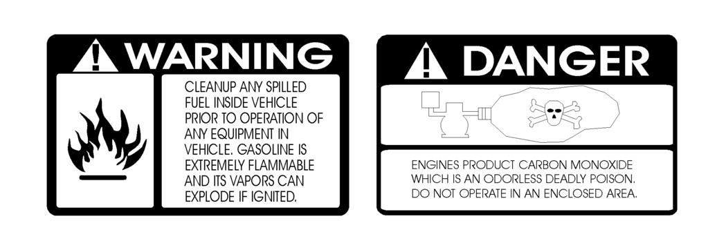 HAZARD INTENSITY LEVEL The following WARNING LABELS are found on your truck mount console. These labels point out important Warnings and Cautions which should be followed at all times.