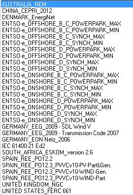 DYNAMIC PERFORMANCE DIgSILENT GridCode includes the verification of compliance according to the following Grid Codes: Australia (NEM) China (CEPRI) Denmark (EnergiNet) ENTSO-e grid code: Types B, C,