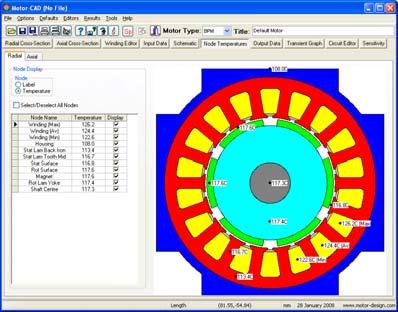 stator back iron thickness + interface gap + housing thickness component values shown to help identify main cooling