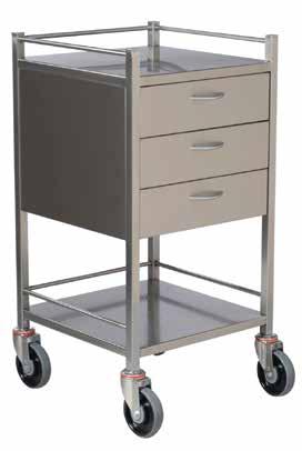 > Contents Stainless Steel Trolleys and Carts PAGE 3 6 Stainless Steel Tables and Stools PAGE 7 8 IV Poles PAGE 9 10 Trolley and IV Pole Accessories PAGE 11 Miscellaneous Stainless Steel Products