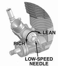 Once the engine is broken-in, the highspeed needle would typically run from 3-1/2 to 3-3/4 turns out from closed, depending on the weather, humidity and altitude above sea level.