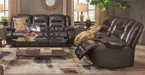 988 99 Reg. 1249 99 VACHERIE RECLINING SOFA & LOVESEAT Subtly Styled, Casual Suite with Infinitely Adjustable Seating Positions for Your Comfort.