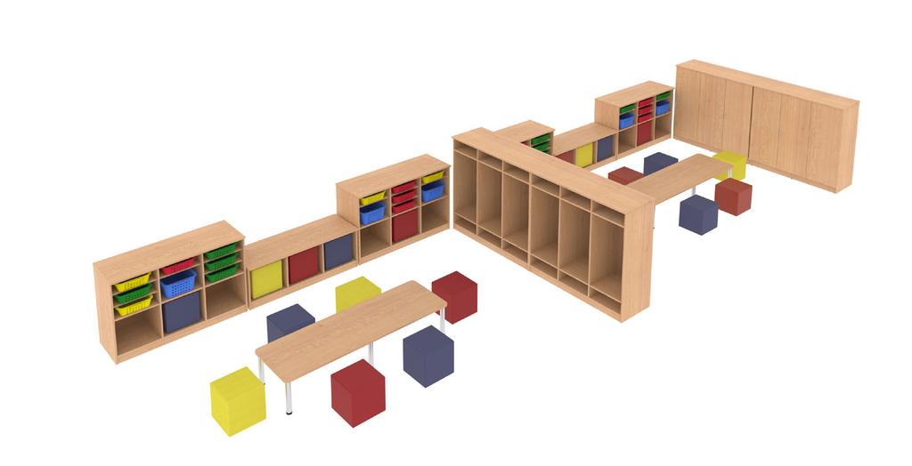 GRAPHITE GP MAHOGANY M NATURAL MAPLE FM Hyperwork Education provides modular storage furniture for the classroom.