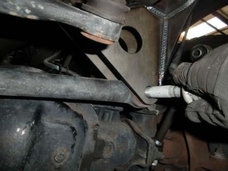 43. Install the steering stabilizer drop