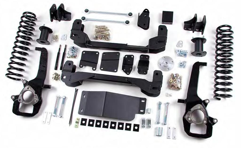 Kit Contents Qty Part 1 Steering Knuckle (drv) 1 Steering Knuckle (pass) 2 Tie Rod Ends w/ Hardware 1 Bolt Pack - Diff hardware 1 Bolt Pack - Sway Bar Extension 1 Bolt Pack - Brake hardware 1 Bolt
