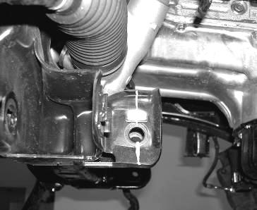 passenger side diff mount and the supplied 9/16 x 4 ½ bolt, nut, and washer on the driver side. Leave loose at this time.