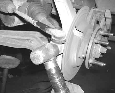 FRONT SUSPENSION INSTRUCTIONS: 1. Disconnect the negative terminal on the battery. With the vehicle on level ground set the emergency brake and block the rear tires.