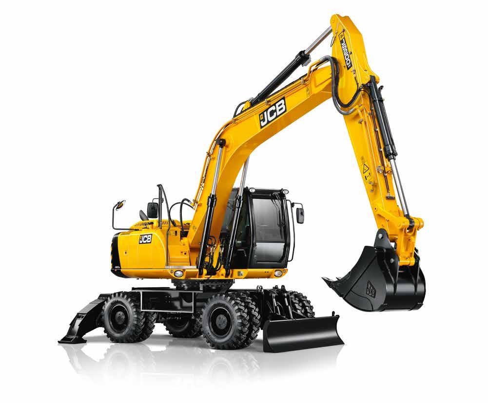 JS200W WHEELED EXCAVATOR. 3. The working environment The robust steering column and controls are independently adjustable so that it s simple to find the perfect operating position. 5 4.