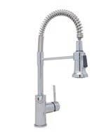 8 gpm Max Deck Thickness: 1 7/16" Two-Function Sprayer: Stream & full spray PRE-RINSE KITCHEN FAUCET // PRESIDIO MIRXCPS100CP Polished Chrome $557.52 MIRXCPS100SS Stainless Steel $779.