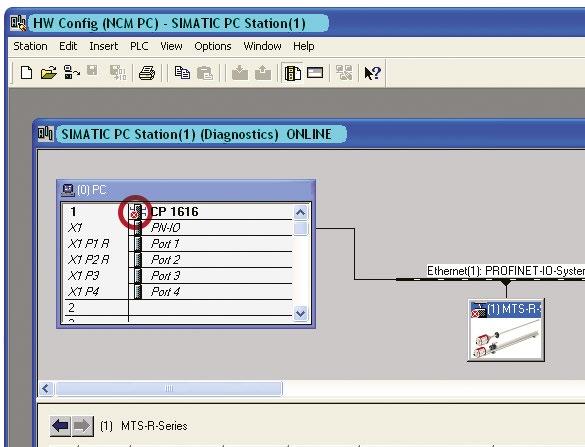 From HW Config, connect with the Profinet network for error diagnosis (Fig. 78).