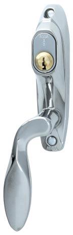 Espagnolette Handles - for windows and patio doors Assa 7802 Attractive and secure handle, providing locking solutions for windows and patio doors. More solutions available i.e. without cylinder and with handles on both side of the door.