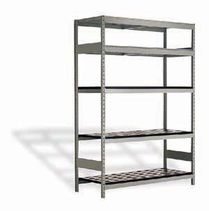 High-Density Storage NCS6024 3 levels with platforms for tools ; Full-width label holders for tool identification ; 75 Mini-Racking unit includes 1 steel decking level, the 87 unit includes 2 steel